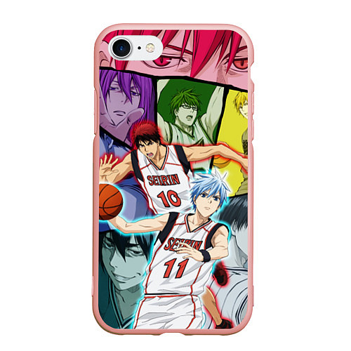 Чехол iPhone 7/8 матовый Kuroko no Basuke Баскетбол Куроко / 3D-Светло-розовый – фото 1