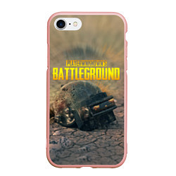 Чехол iPhone 7/8 матовый PUBG HEAD 3 lvl, цвет: 3D-светло-розовый