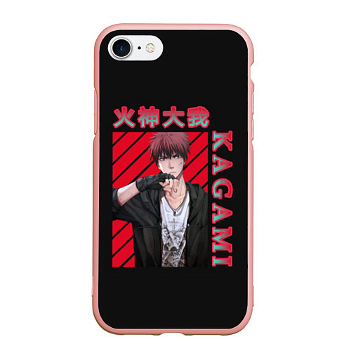 Чехол iPhone 7/8 матовый Тайга Кагами Taiga Kagami / 3D-Светло-розовый – фото 1