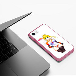 Чехол iPhone 7/8 матовый KonoSuba Даркнесс, цвет: 3D-малиновый — фото 2