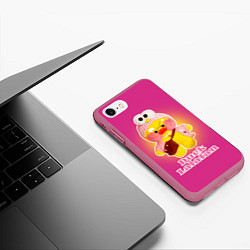 Чехол iPhone 7/8 матовый Duck Lalafanfan Лалафанфан, цвет: 3D-малиновый — фото 2