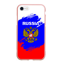 Чехол iPhone 7/8 матовый Russia Геометрия, цвет: 3D-светло-розовый