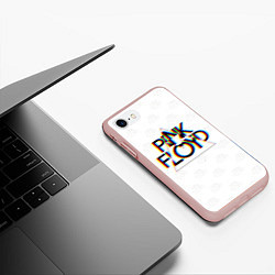 Чехол iPhone 7/8 матовый PINK FLOYD LOGO ПИНК ФЛОЙД ГЛИТЧ, цвет: 3D-светло-розовый — фото 2