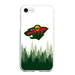 Чехол iPhone 7/8 матовый Minnesota Wild, Миннесота Уайлд Лес