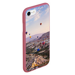 Чехол iPhone 7/8 матовый Воздушные Шары!, цвет: 3D-малиновый — фото 2