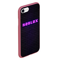 Чехол iPhone 7/8 матовый ROBLOX NEON LOGO ИГРА РОБЛОКС, цвет: 3D-малиновый — фото 2