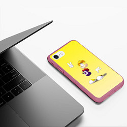 Чехол iPhone 7/8 матовый РЕЙМАН - RAYMAN LEGENDS, цвет: 3D-малиновый — фото 2