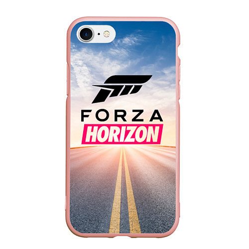 Чехол iPhone 7/8 матовый Forza Horizon 5 Форза Хорайзен / 3D-Светло-розовый – фото 1