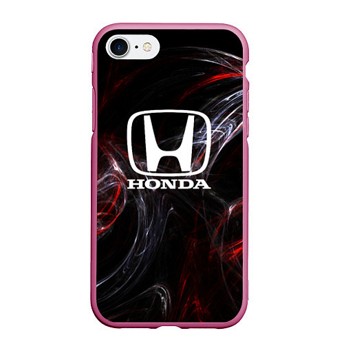 Чехол iPhone 7/8 матовый Honda разводы / 3D-Малиновый – фото 1