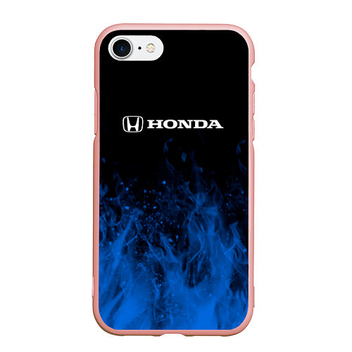 Чехол iPhone 7/8 матовый Honda огонь / 3D-Светло-розовый – фото 1