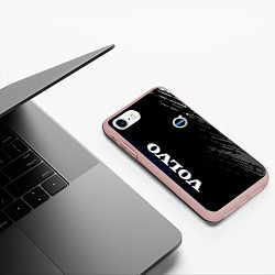 Чехол iPhone 7/8 матовый Volvo марка автомобиля, цвет: 3D-светло-розовый — фото 2