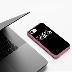 Чехол iPhone 7/8 матовый All of Us Are Dead, цвет: 3D-малиновый — фото 2