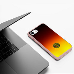 Чехол iPhone 7/8 матовый Кобра Кай Cobra Kai Gadient, цвет: 3D-светло-розовый — фото 2