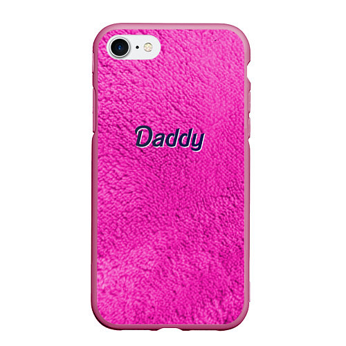 Чехол iPhone 7/8 матовый Daddy pink / 3D-Малиновый – фото 1