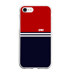 Чехол iPhone 7/8 матовый Sport Спорт, цвет: 3D-белый