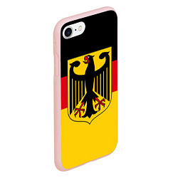 Чехол iPhone 7/8 матовый Германия - Germany, цвет: 3D-светло-розовый — фото 2