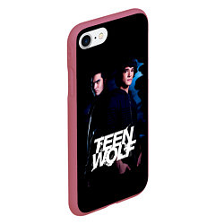 Чехол iPhone 7/8 матовый Волчонок Teen Wolf, цвет: 3D-малиновый — фото 2