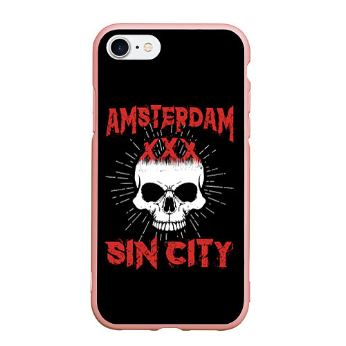 Чехол iPhone 7/8 матовый AMSTERDAM Амстердам / 3D-Светло-розовый – фото 1