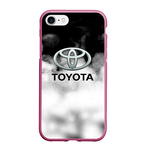 Чехол iPhone 7/8 матовый Toyota облако / 3D-Малиновый – фото 1