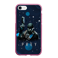 Чехол iPhone 7/8 матовый Prey 2 gamer, цвет: 3D-малиновый