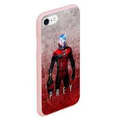 Чехол iPhone 7/8 матовый Prey Grey and blood, цвет: 3D-светло-розовый — фото 2