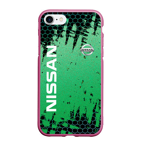 Чехол iPhone 7/8 матовый NISSAN супер NISSAN / 3D-Малиновый – фото 1