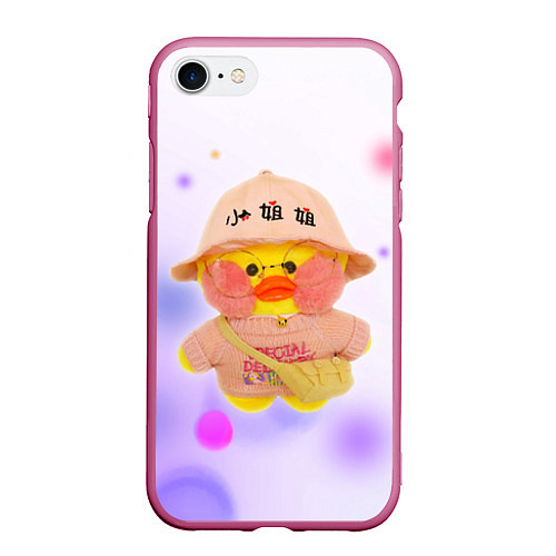 Чехол iPhone 7/8 матовый УТОЧКА ЛАЛАФАНФАН Fan Fan Duck / 3D-Малиновый – фото 1