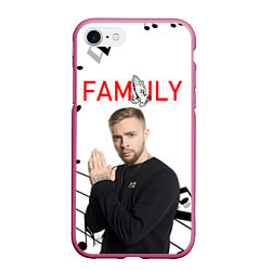 Чехол iPhone 7/8 матовый Егор Крид - Family, цвет: 3D-малиновый