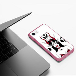 Чехол iPhone 7/8 матовый Devil beauty, цвет: 3D-малиновый — фото 2