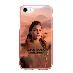 Чехол iPhone 7/8 матовый Aloy Horizon Forbidden Zero Dawn, цвет: 3D-светло-розовый