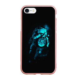 Чехол iPhone 7/8 матовый Неоновый астронавт Neon Astronaut, цвет: 3D-светло-розовый