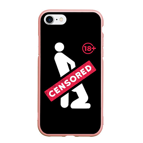 Чехол iPhone 7/8 матовый CENCORED / 3D-Светло-розовый – фото 1