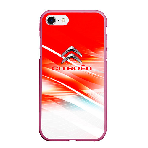 Чехол iPhone 7/8 матовый Citroen c4 / 3D-Малиновый – фото 1