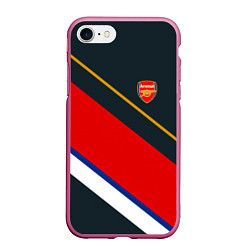 Чехол iPhone 7/8 матовый Arsenal арсенал football, цвет: 3D-малиновый