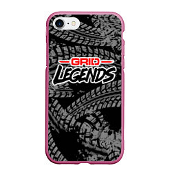 Чехол iPhone 7/8 матовый Grid Legends Гонки, цвет: 3D-малиновый