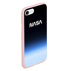 Чехол iPhone 7/8 матовый NASA с МКС, цвет: 3D-светло-розовый — фото 2
