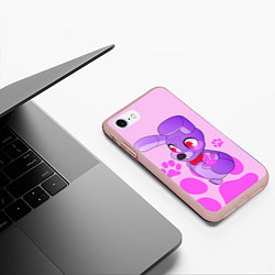 Чехол iPhone 7/8 матовый Bonnie the Rabbit UCN, цвет: 3D-светло-розовый — фото 2