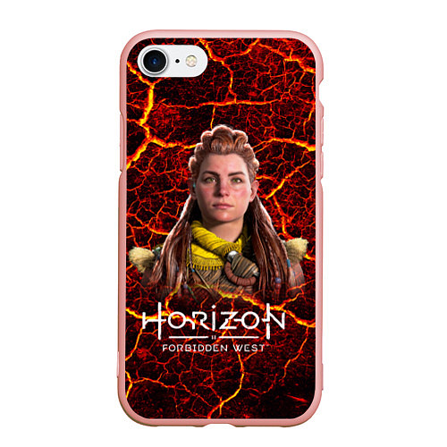 Чехол iPhone 7/8 матовый Horizon Forbidden West Элой / 3D-Светло-розовый – фото 1