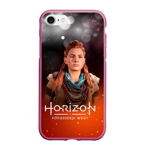 Чехол iPhone 7/8 матовый Horizon Fire Aloy / 3D-Малиновый – фото 1