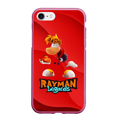 Чехол iPhone 7/8 матовый Rayman Red Legends / 3D-Малиновый – фото 1