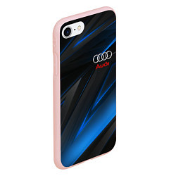 Чехол iPhone 7/8 матовый AUDI NEON STRIPES GEOMETRY LINE, цвет: 3D-светло-розовый — фото 2