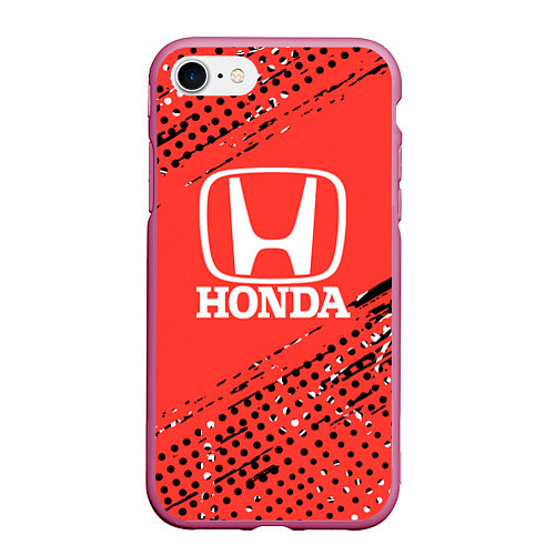 Чехол iPhone 7/8 матовый HONDA хонда sport / 3D-Малиновый – фото 1