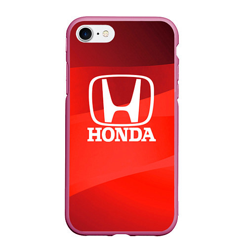 Чехол iPhone 7/8 матовый HONDA хонда / 3D-Малиновый – фото 1