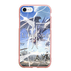 Чехол iPhone 7/8 матовый Lineage dragonfight, цвет: 3D-светло-розовый