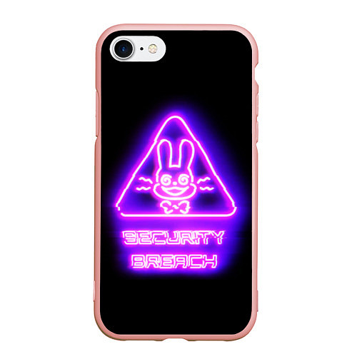Чехол iPhone 7/8 матовый Five Nights at Freddys: Security Breach логотип / 3D-Светло-розовый – фото 1