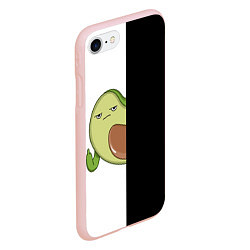 Чехол iPhone 7/8 матовый Злой авокадик, цвет: 3D-светло-розовый — фото 2