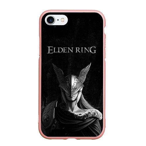 Чехол iPhone 7/8 матовый ELDEN RING FEARLESS B&W / 3D-Светло-розовый – фото 1