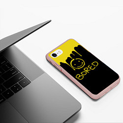 Чехол iPhone 7/8 матовый Sherlock Bored Big Smile, цвет: 3D-светло-розовый — фото 2