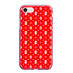 Чехол iPhone 7/8 матовый Red Dope Camo Dope Street Market, цвет: 3D-малиновый