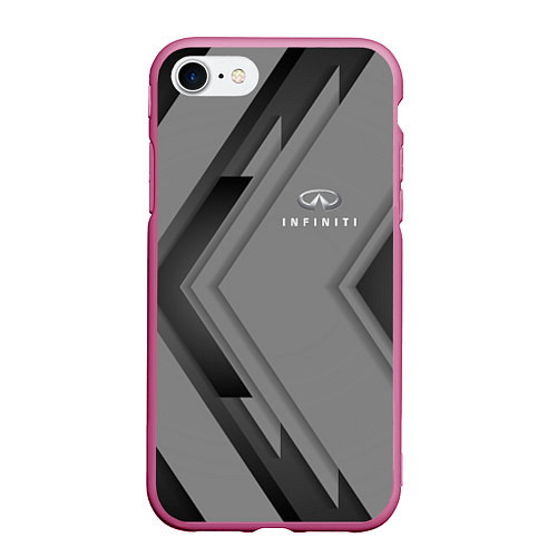 Чехол iPhone 7/8 матовый Infinity Autosport / 3D-Малиновый – фото 1